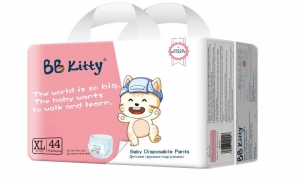 Подгузники-трусики BB Kitty для мальчиков и девочек ХL (12 - 17 кг), 44 шт.